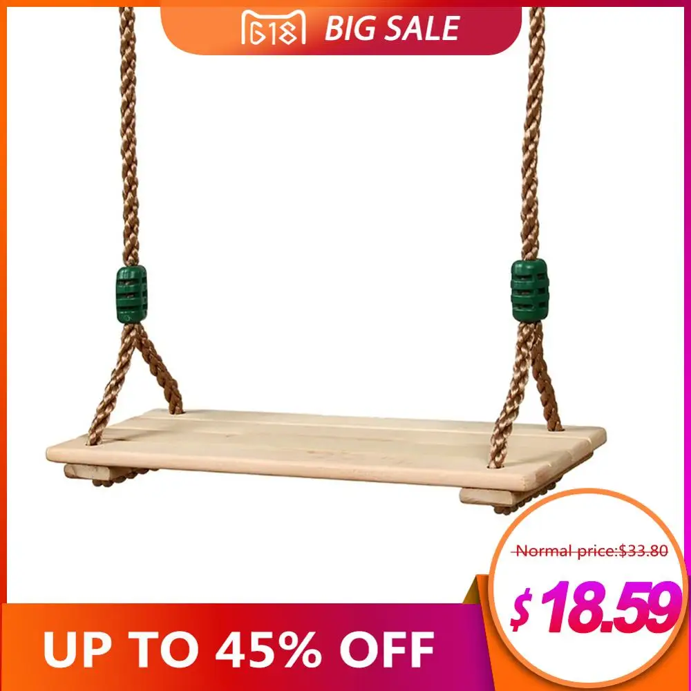 big wooden swing