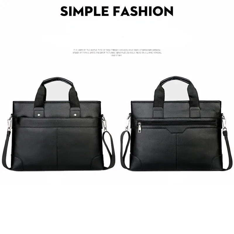 Laptop Bags PU Leather Men Waterproof Handbag Messenger Bag For MacBook Air Pro 13 Inch Business Computer Storage Bag Briefcase (2)