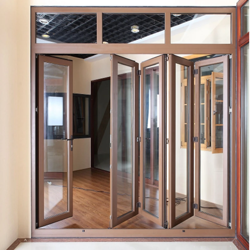 High Quality Double Glazing Aluminium Bifold Door Double Glazed Aluminum Folding Door High Quality Double Glazing Aluminium Bifold Door Double Glazed Aluminum Folding Door