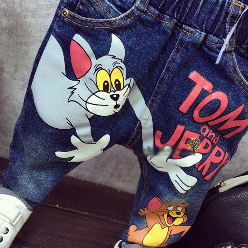 Cartoon Tom y Jerry 2 7yrs niños Pantalones 2016 bebé Niños Niñas Vaqueros  moda Otoño niños Pantalones niños ropa|pants lot|clothing miamiclothing  cabinet - AliExpress