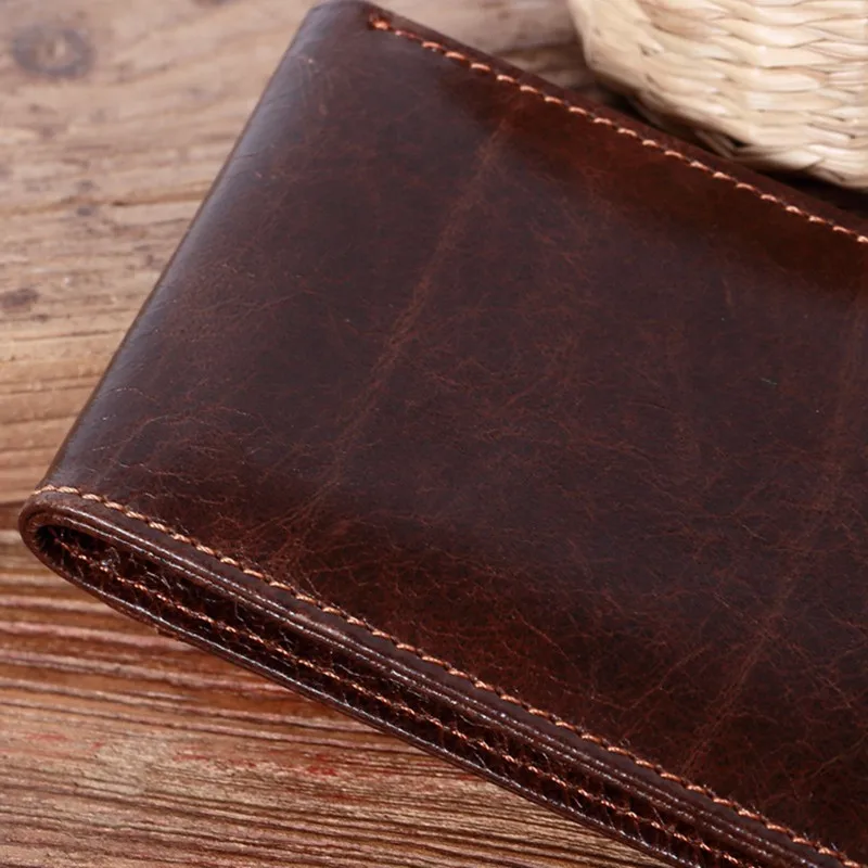 Leather men's wallet retro casual men's short section leather wallet oil wax skin US gold clip card package purse Cross 342 Leather men's wallet retro casual men's short section leather wallet oil wax skin US gold clip card package purse Cross 342