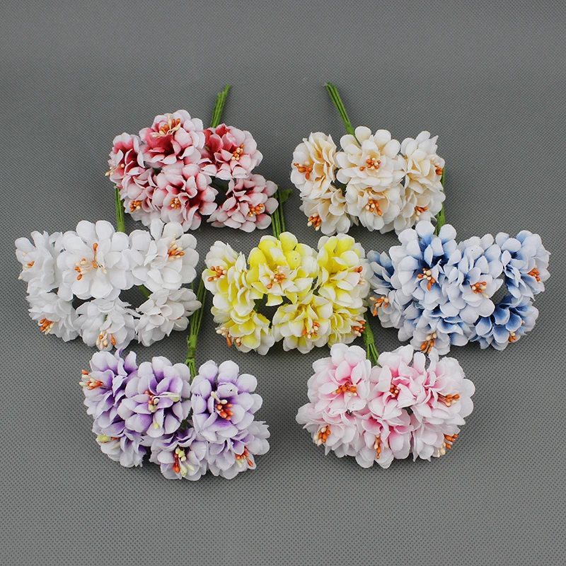 3cm Silk Stamen Artificial Flower Bouquet Wedding Decoration Diy Wreath