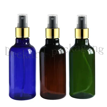 

Wholesale 30pcs 250ml PET Bottles With Gola collar Spray Pump Container High-grade Empty Plastic Spray Bottle Refillable Perfume