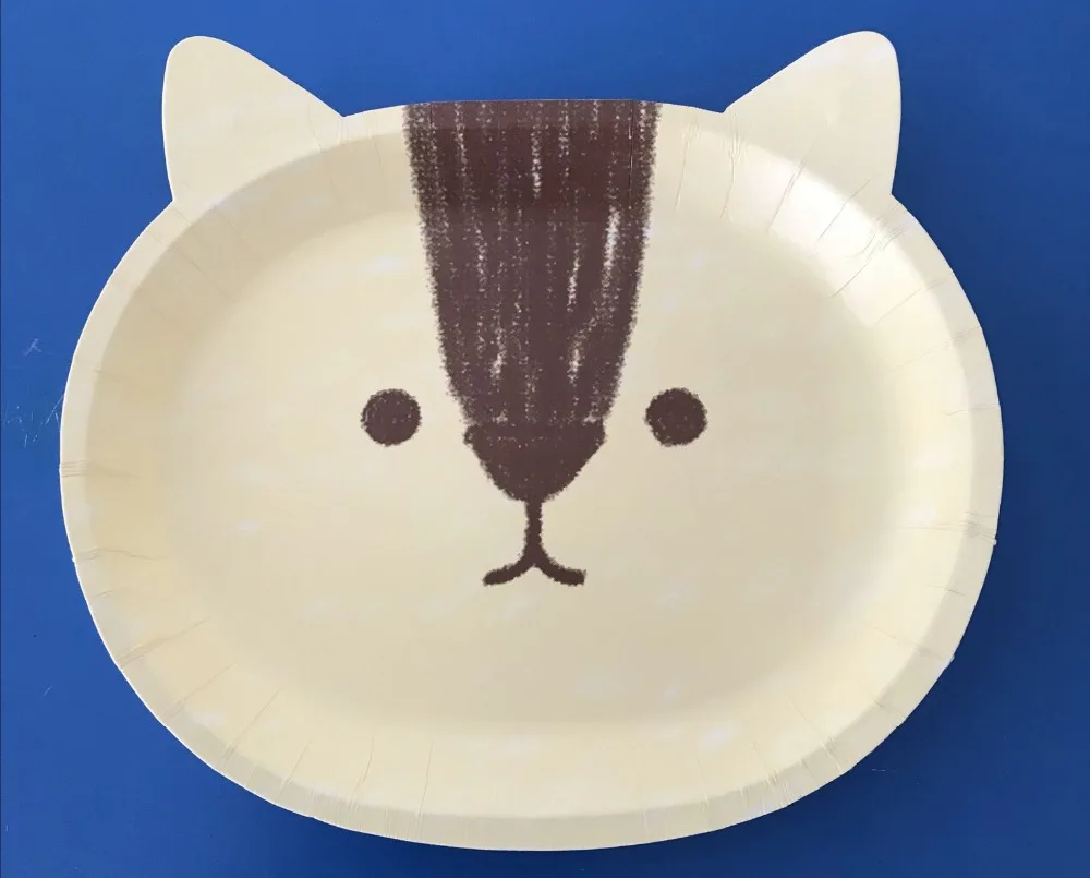 8 шт./лот, бумажные тарелки с милым котом, вечерние принадлежности для дня рождения, Декорации для детей, малышей, мультфильм, горячая бумажная тарелка, поставщик