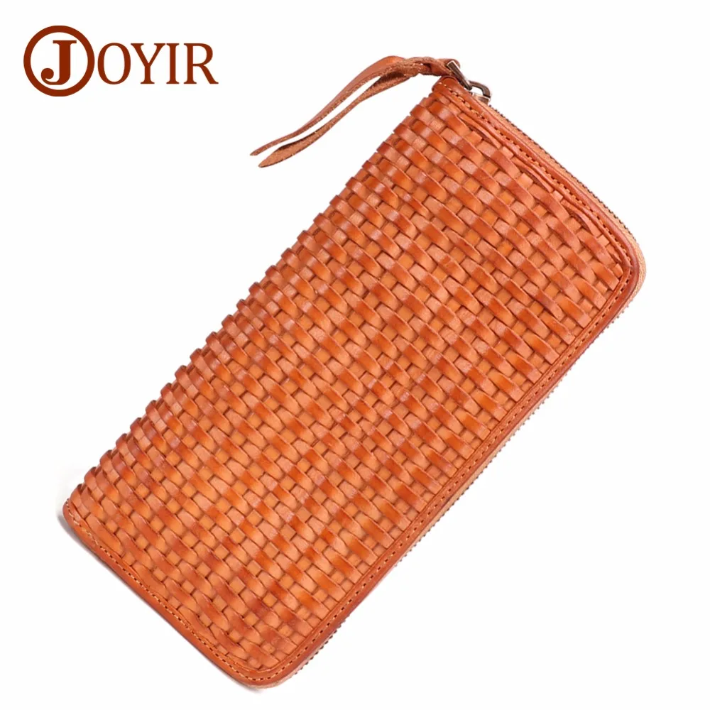 

Luxury Brand Design Women Genuine Leather Wallet Clutch Long Knitting Wallet Cell Phone Clutch Bag Zipper Long Purses Handy Bags