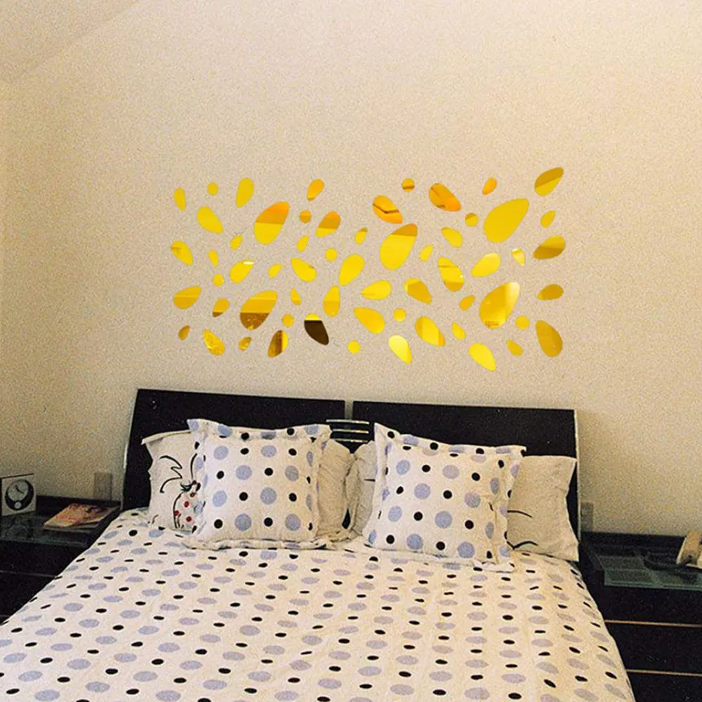 12Pcs DIY 3D Mirror Removable Wall Sticker Decal Home Decor Art mirror