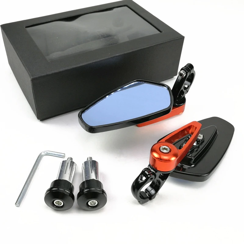 

1Set 7/8" 22mm Universal Motorcycle Aluminum Rear View Handle Bar End Side Rearview Mirrors
