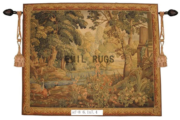 

Tapestry Of Rectangular Shape Egyptian Tapestry Vintage Aubusson Tapestry Panel Wool Decoration Tapestry