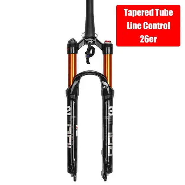 Велосипедная вилка с подвеской для горного велосипеда MTB, Велосипедная вилка с амортизацией воздуха из магниевого сплава, передняя вилка 26 27,5 29 er дюймов, велосипедные детали - Цвет: Tapered Line 26