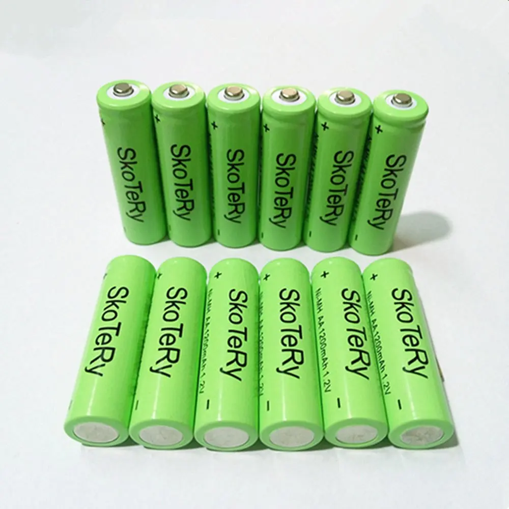 10 шт./партия 1200mAh Ni-MH аккумулятор AA 1,2 V Зеленый