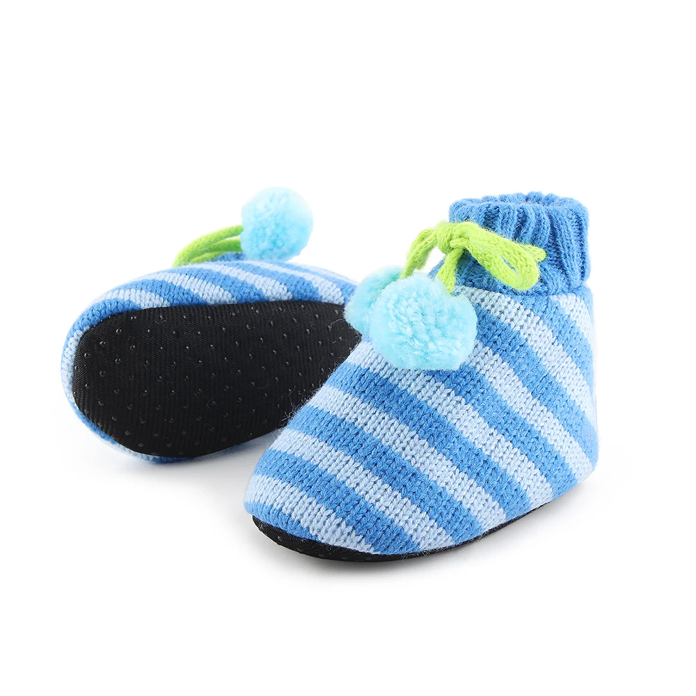 Модные вязаные носки для малышей милые Нескользящие теплые носки с объемным рисунком собаки божьей коровки и собаки обувь для маленьких мальчиков и девочек 0-12 месяцев