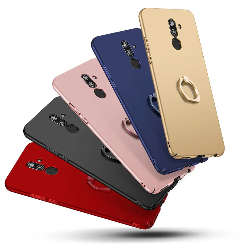 

Cover for Nokia 3 5 6 7 Plus Case with Ring Stander Matte Phone Back Cover Funda Coque