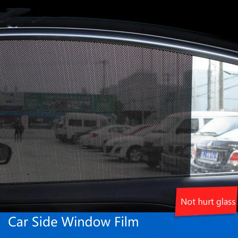 2 шт./упак. автомобиля солнцезащитных оттенков задняя крышка окна черный ПВХ Солнцезащитная боковая крышка Щит защитный щиток для ветрового стекла с маленькими отверстиями 42x38 см