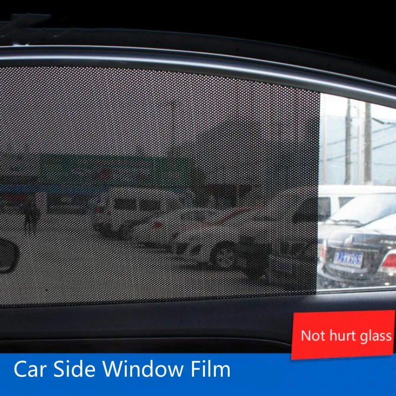 

2pcs/Pack Car Sun Shades Rear Window Cover Black PVC Sunshade Side Covers Shield Screen Visor with Small Holes 42x38cm