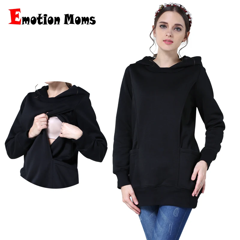 Winter Maternity Clothes Fleece Breastfeeding Hoodie Women Pregnant Jumper Pregnancy Clothing Sweater Free shipping S-3XL