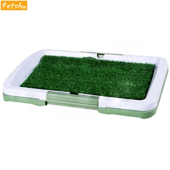 

Petshy Pet Dog Cat Toilet Tray Small Medium Dogs Training Urinary Trainer Grass Mat Pee Pad Patch Indoor Outdoor Puppy Bedpa