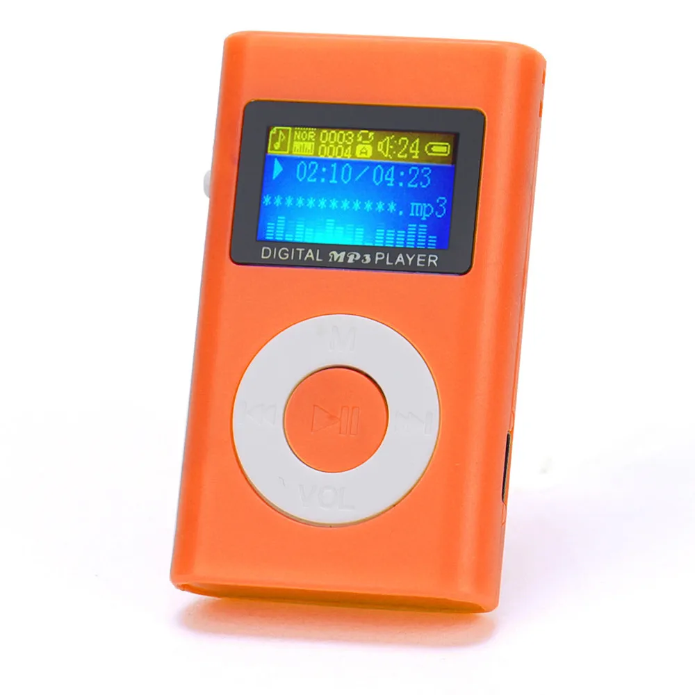 USB мини MP3 плеер ЖК-экран Поддержка 32 ГБ Micro SD TF карта MP3