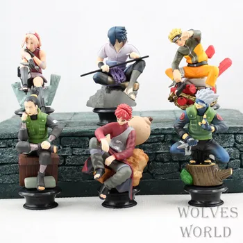 

6pcs/set Naruto Action Figures Dolls Chess New PVC Anime Naruto Sasuke Gaara Model Figurines for Decoration Collection Gift Toy