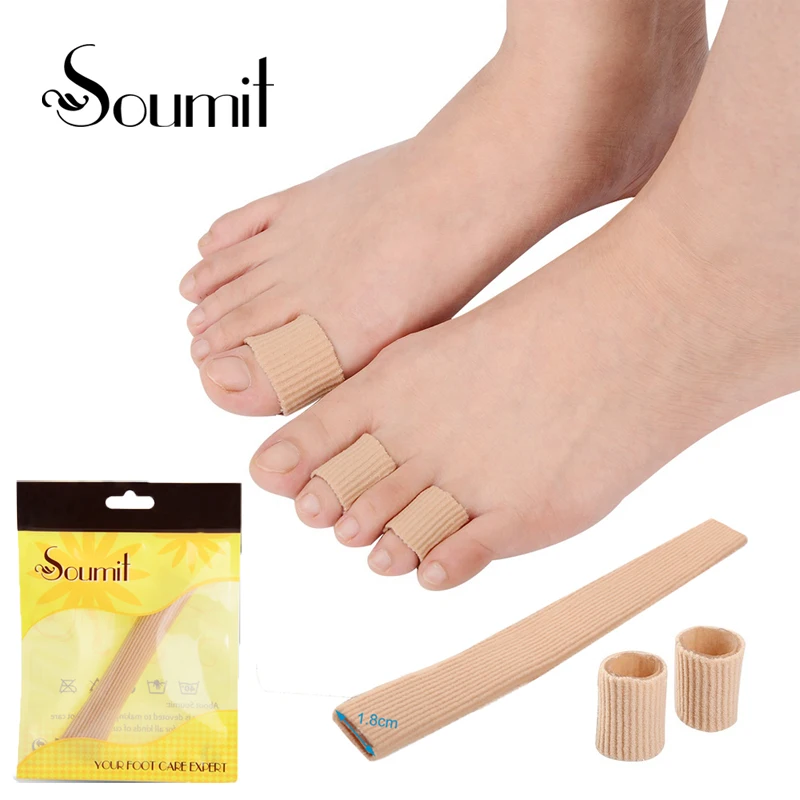 1.8*20cm Fabric Gel Tube Bandage Finger&Toes Maintain Cushion Corns Hallux Valgu Blisters Calluse Pain Relief Pads Insoles