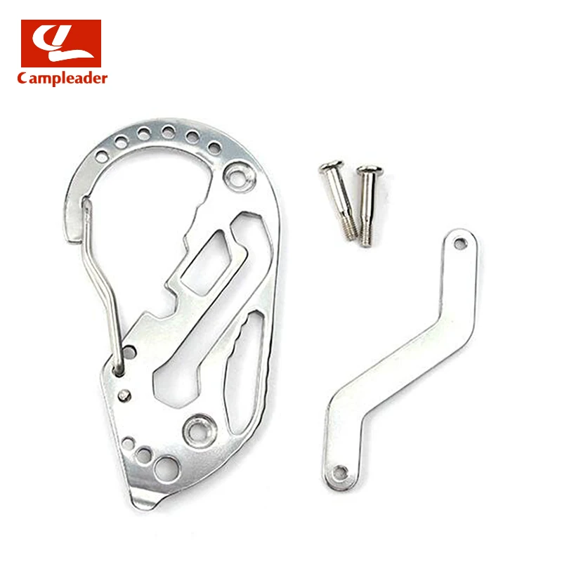 

Outdoor EDC Multifunctional Carabiner Stainless Steel Keychain Fast Hanging Key Storage Clip CL152