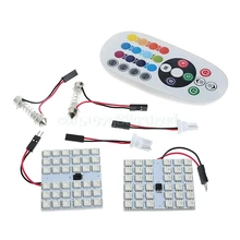 2 X T10 36smd автомобиль RGB купола фестона Свет лампы Атмосфера Дистанционное управление # T518 #