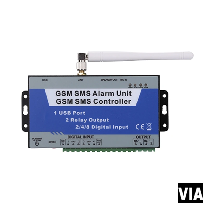 

S140 Free Shipping GSM Wireless Remote Switch SMS PC USB Interface Home Automation Supporting Quad-band W/Back Up Battery