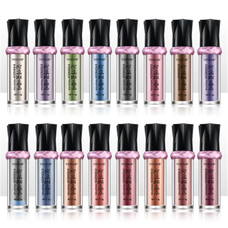 Single Color Eyeshadow Palette Glitter Pigment Loose Powder Eye Shadow Roller Ball Makeup Korea Cosmetics Naked Shimmer Palette