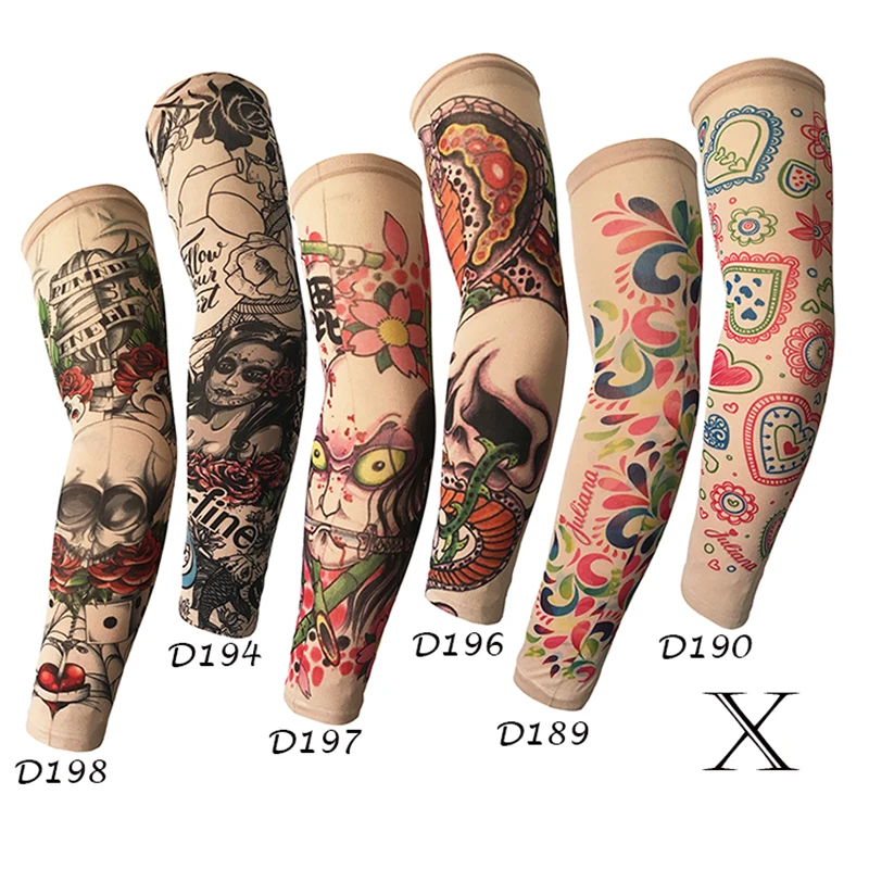 Поддельные татуировки рука рукав прямой стиль мода дизайн унисекс УФ Защита 1 шт. общий открытый временный