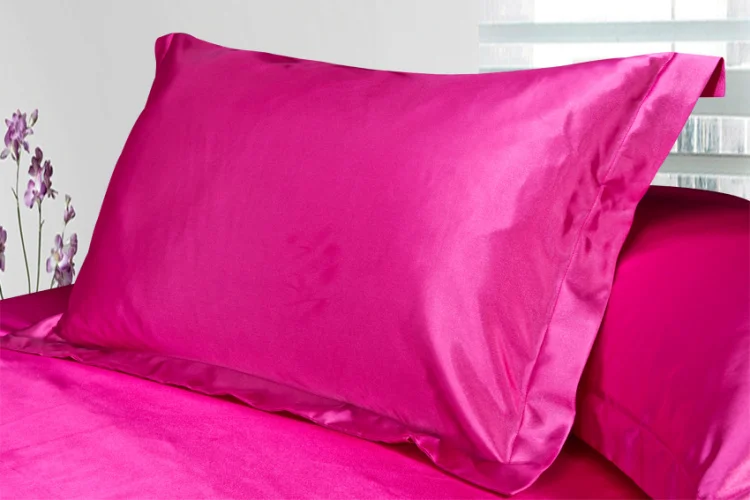 100% Double Face Envelope Silk Pillow Case Silk Pillowcase Camel White Black Silk Satin Pillow Case Multiple Colors, 48*74 cm