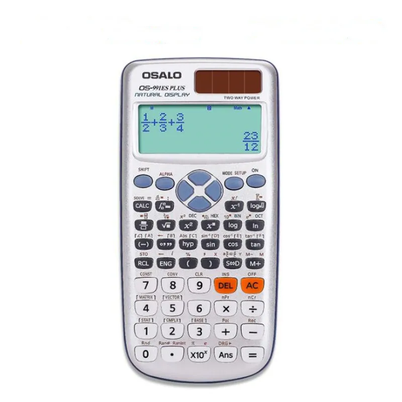 OS-991ES زائد البيئة ABSc العلوم حاسبة الشمسية الطاقة 417 أنواع متعددة الوظائف طالب وظيفة حاسبات OS-991ES زائد البيئة ABSc العلوم حاسبة الشمسية الطاقة 417 أنواع متعددة الوظائف طالب وظيفة حاسبات