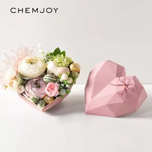 В форме сердца бриллиантами коробка в форме цветка букет флористическая подарочная упаковка Коробки Юбилей на день рождения коробка для вещей вечерние домашний декор "сделай сам"