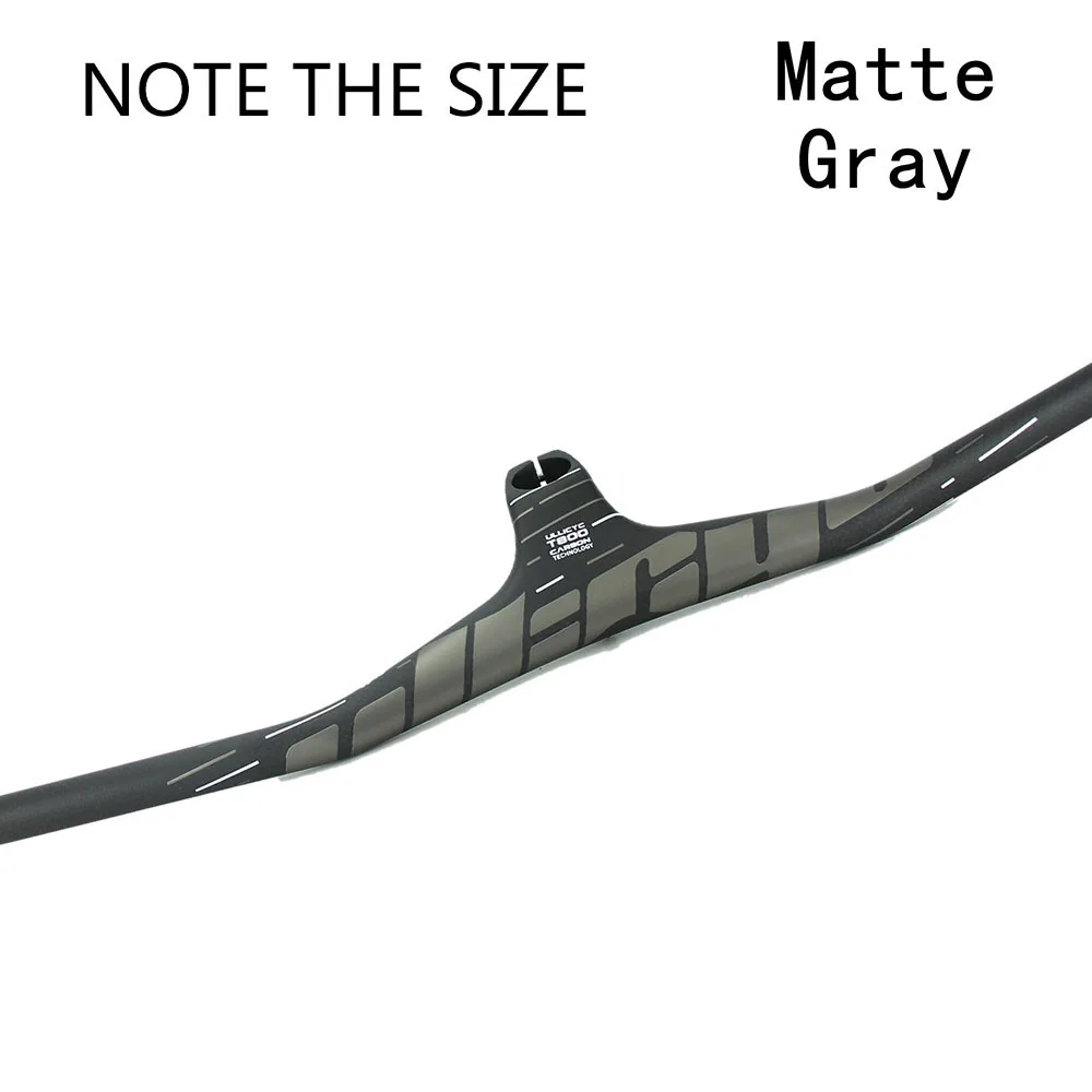 Gray matte ullicyc горный велосипед/MTB полный углеродного волокна руль углеродный велосипед руль и стволовые интегрированные до 800 мм YT966 - Цвет: Gray matte