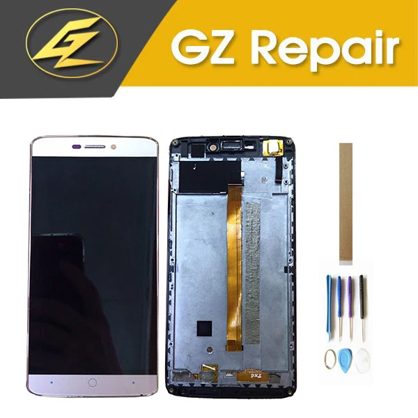 

5.0 Inch For Jinga storm LCD Display With Touch Screen Digiziter Glass Sensor Assembly With Frame Gold Color With Tools Tape