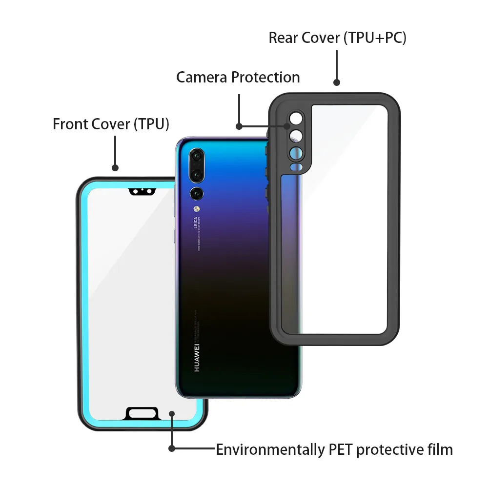 SHELBOX IP68 Водонепроницаемый чехол для huawei P20 P30 Lite SnowProof пылезащитный чехол Полная защита для huawei mate 20 mate 30 Pro Чехол