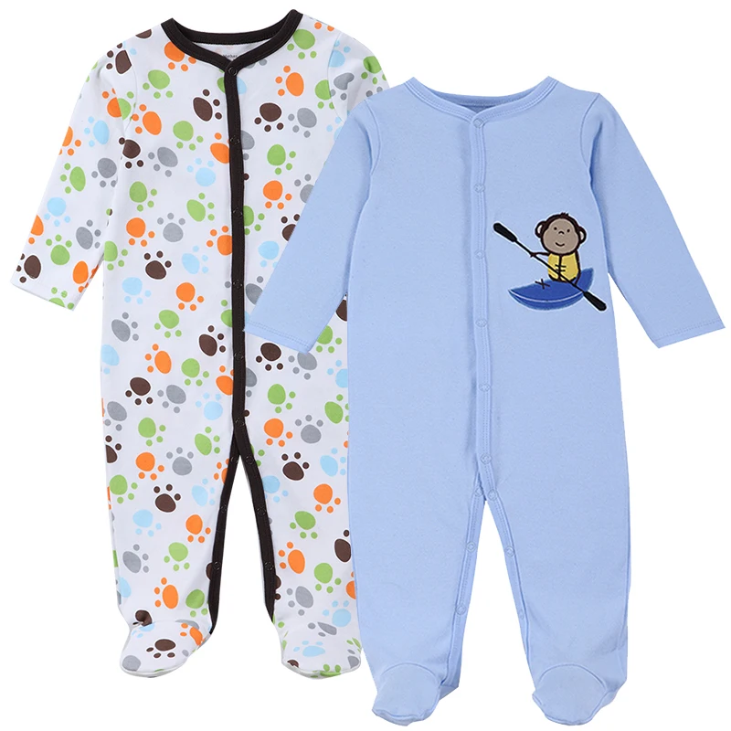 2018 Mother Nest New Brand Baby Rompers Long Sleeves 2 Pcs Soft Cotton Newborn Baby Clothing Fashion Baby Pajamas Infant Clothes