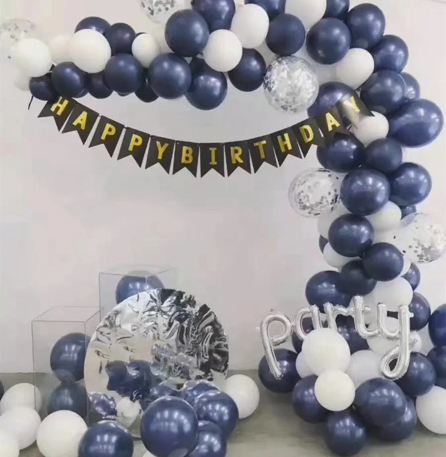dark blue baby shower decorations