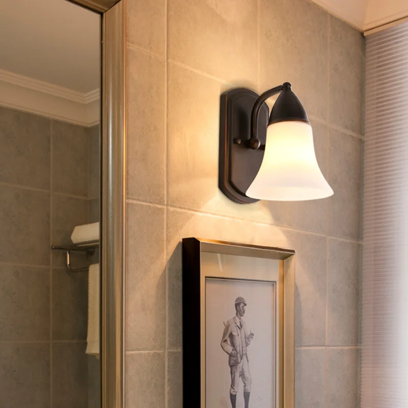 

wall lamp bedroom bedside lamp TV wall background light American hotel aisle staircase lighting wholesale