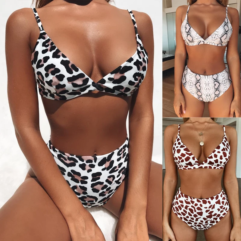 

New Sexy Leopard 2019 Mujer Bikini Women Swimwear bikinis Swimsuit Two-pieces Bikini set Underwire Bather Bathing Suit Swim Wear