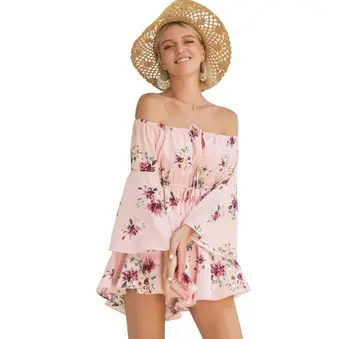 

Catsuit Time-limited Polyester Cotton Body Vadim 2019 Spring And Summer New European American Leisure Holiday Printing Jumpsuit