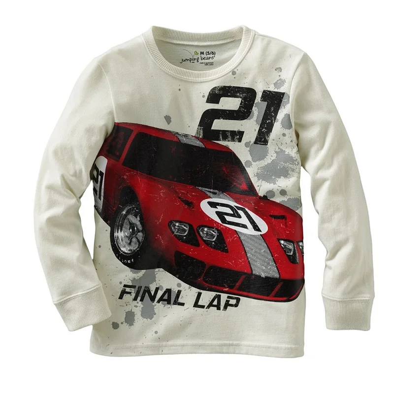 2017 Autumn Racing Car Baby Girls Tshirt Children Cotton Tops Baby Boy