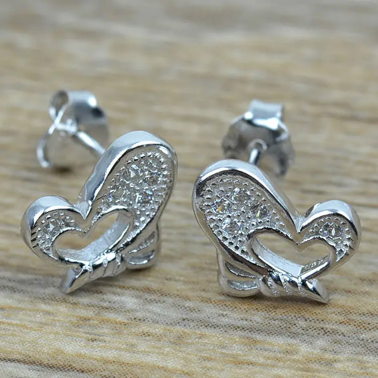 Clearance 925 Sterling Silver Earrings Small Erfly Eeh0122