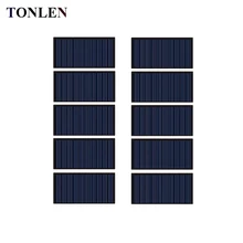 TONLEN 10Pcs Solar Panel 5V 60mA Epoxy Solar Cell DIY Polycrystalline Silicon Mini Battery Power Charger