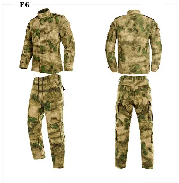 Мужские костюмы ghillie, тактическая Боевая форма, камуфляжный охотничий костюм Wargame, пейнтбол, армейская одежда из хлопка и полиэстера, куртка, штаны - Цвет: 4