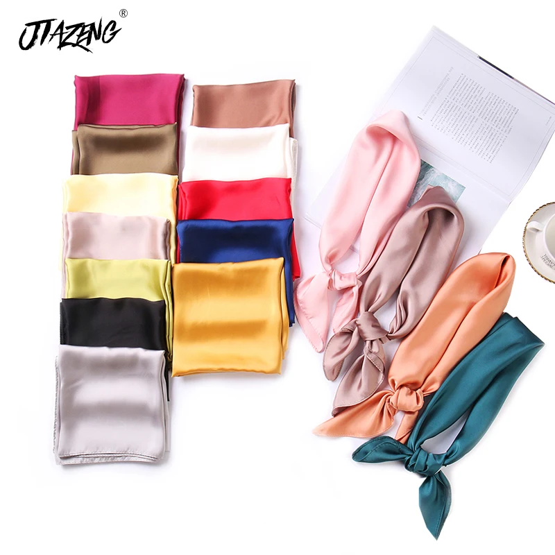 

70*70cm luxury brand bags SCARF women's silk scarf fashion lady square scarves soft shawls pashmina solid color bandana