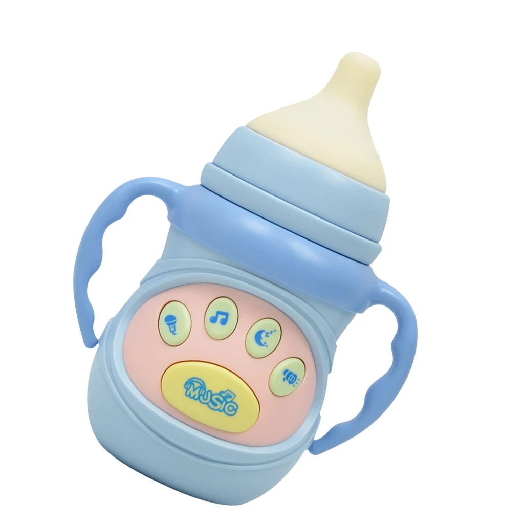Kids Baby Early Learning Plastic Electronic Music Feeding Bottle Milk Bottle Toddler Toy Play Activity ?Blue