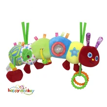 Cute baby caterpillar toys rattles for newborns educational mobile toy on the bed for babies brinquedos juguetes