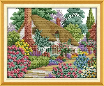 

Free Cross Stitch 11CT Midsummer hut DIY Needlework Kit for Embroidery Knitting Needles Crafts punto de cruz Wall decor