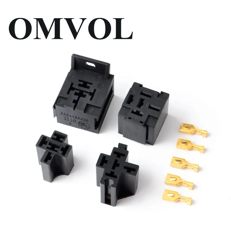 2set Car Auto Vehicle 5 Pin Relay Socket Holder With 5pcs