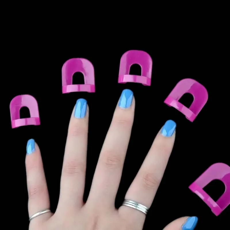 

26Pcs/set 10 Size Nail Form Set Manicure Tool Protector Uv Gel Nail Polish Model Spill Proof Creative Nail Art