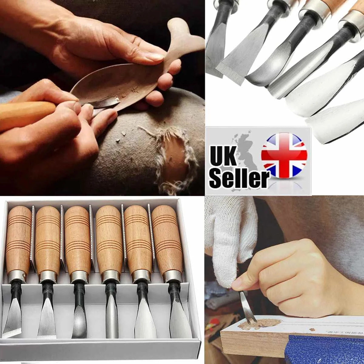 

Wood Carving Hand Chisels Tools 6pcs Set Detailed Carpenters Woodworking Hand Tools Professional Lathe Gouges Basic Wood Cut